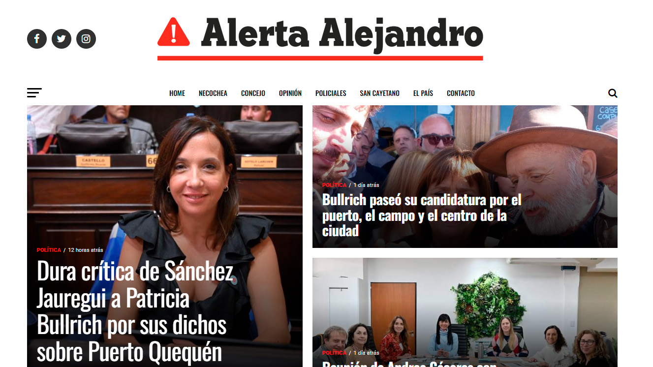 Alerta Alejandro Home